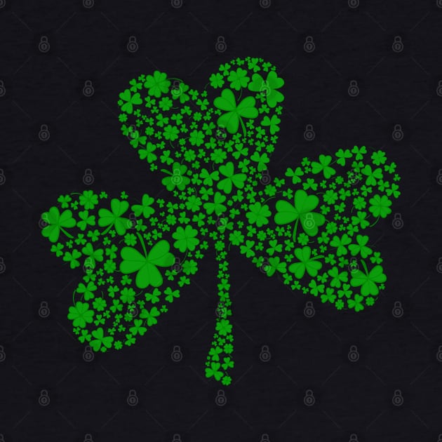 Irish St Patrick Shamrock Green Clover for Ireland Lover and Fans by Mewzeek_T